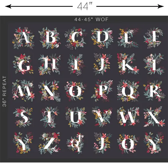 Jingle All the Letters Panel in Multi (adv25918) | Adventale | Katarina Roccella | Art Gallery {1}