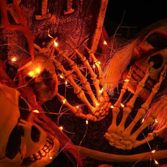 16.1ft - 4 Pack 50 LED Halloween Fairy Lights Battery Operated {2}