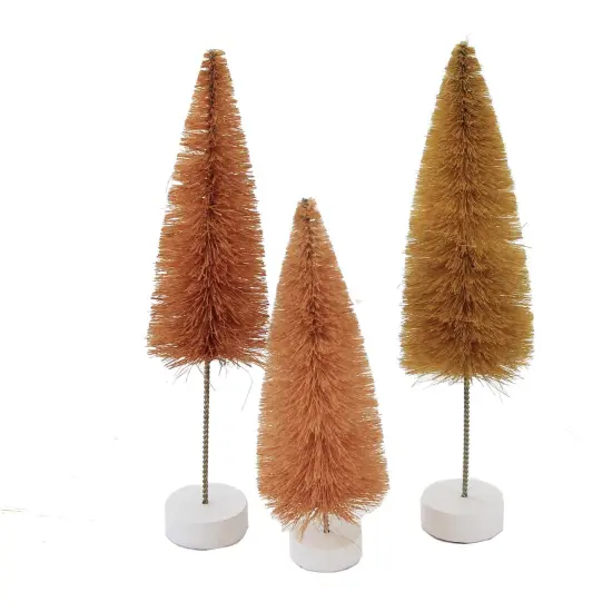 Cody Foster 16.25 In Orange Rainbow Trees Set 6 Halloween Decorative Tree Set , Fall Decor Halloween Bottle Brush Fall {3}