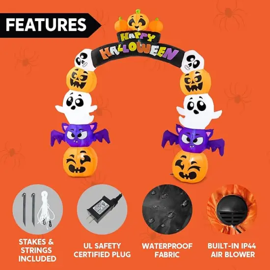 Cute Halloween Inflatables Pumpkin Archway Outdoor Decoration {3}