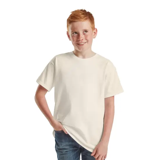 BELLA + CANVAS&reg; Youth Short Sleeve Crewneck Jersey T-Shirt Natural {1}