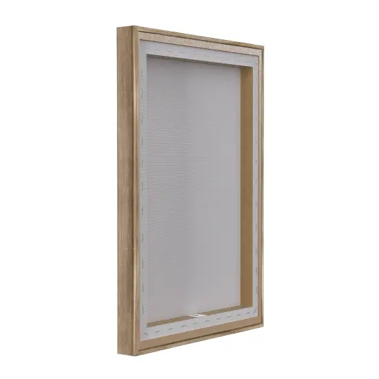 Stupell Industries Padre Nuestro Oraci&oacute;n Framed Floater Canvas Wall Art Brown Floater Frame {4}