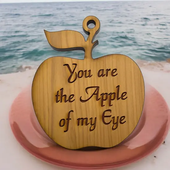You are the Apple of my Eye CEDAR Ornament {4}