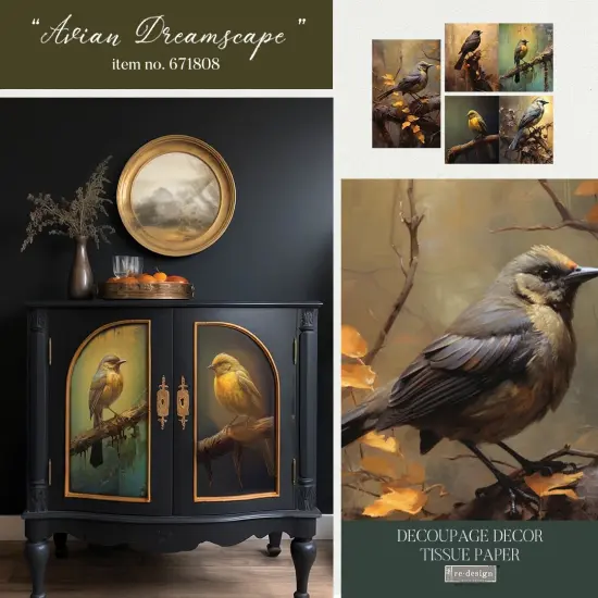 Prima Re-Design Decoupage Decor Tissue Paper-Avian Dreamscape {3}