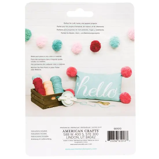 We R Memory Keepers Jumbo Pom Pom Maker - Makes 4.5" Pom Pom 661013 by American Crafts {6}