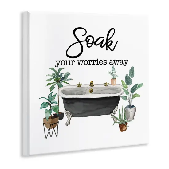 Stupell Industries Soak Worries Away Plants Wall Plaque Art Design by Masey St. Studios {3}