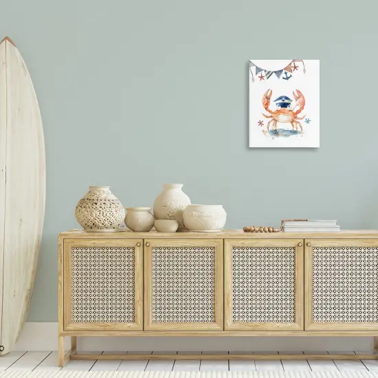 Stupell Industries Crab in Sailor Hat Canvas Wall Art Design by LSR Design Studio {2}
