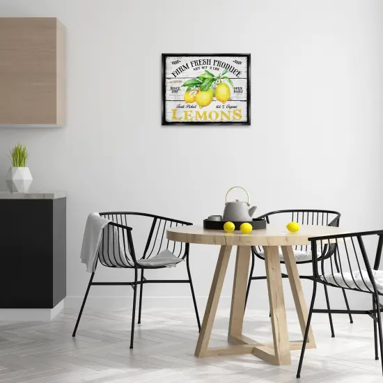 Stupell Industries Farm Fresh Produce Lemons Floater Framed Canvas Wall Art Design by Creatif Belle {2}