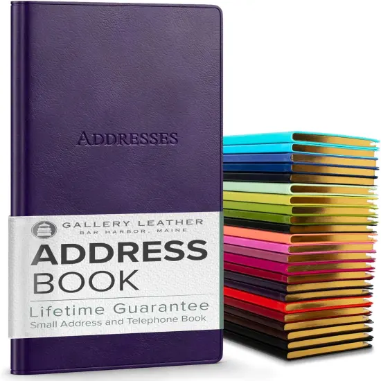 Gallery Leather Pocket Address Book - 6" x 3.25" Acadia Lime {2}