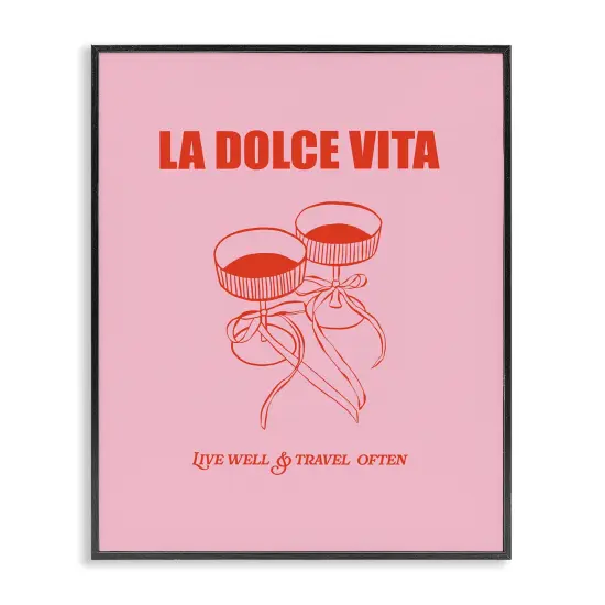 Stupell Industries Live Well & Travel Often Framed Giclee Wall Art Design by House of Lulu {1}