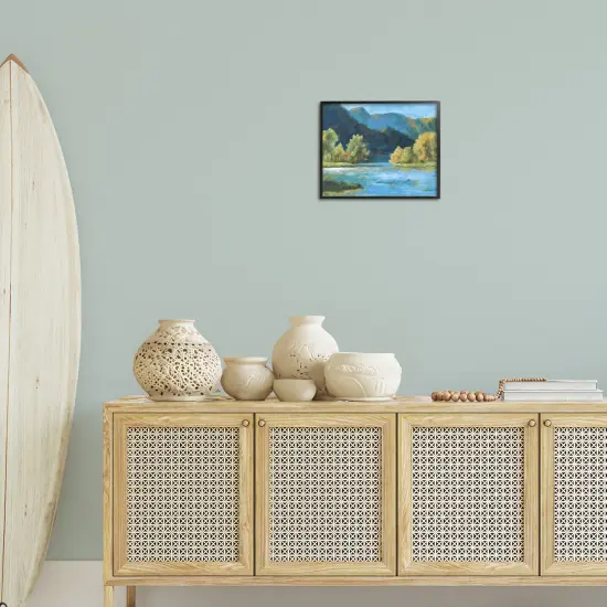 Stupell Industries Blue Hued Mountains Framed Giclee Wall Art Design by Pam Britton {2}