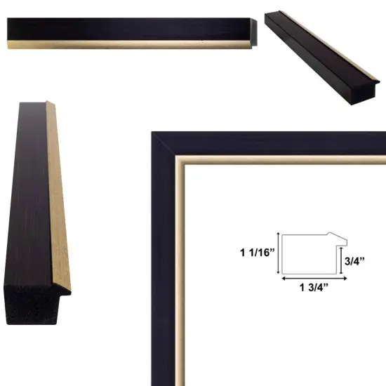 Cafe Wood Tone With Gold Lip Picture Frame 9x12 frame {2}