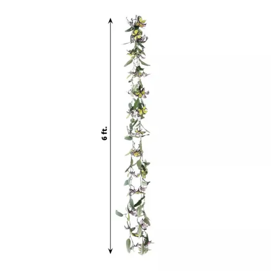 3 pcs Assorted Faux Butterfly Flowers Garlands Willow Greenery Leaves Party {2}