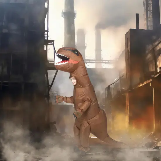 Inflatable T-Rex Child Costume | One Size Fits Up To Size 14 {5}