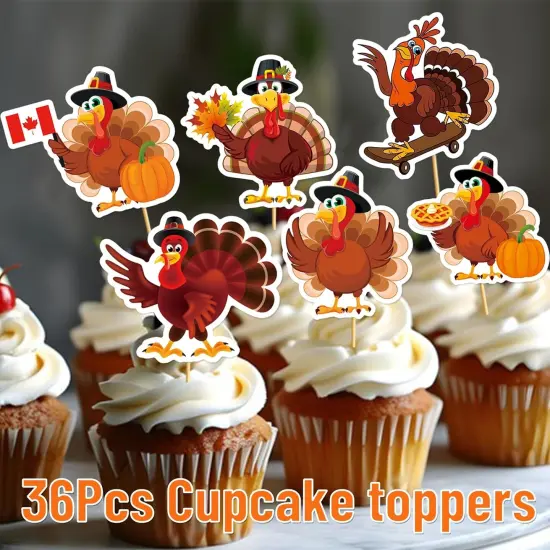 Turkey Cupcake Toppers {4}