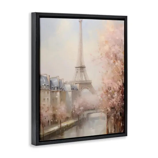 Stupell Industries Soft Eiffel Tower River View Floating Frame Design by Arlington Prints {3}