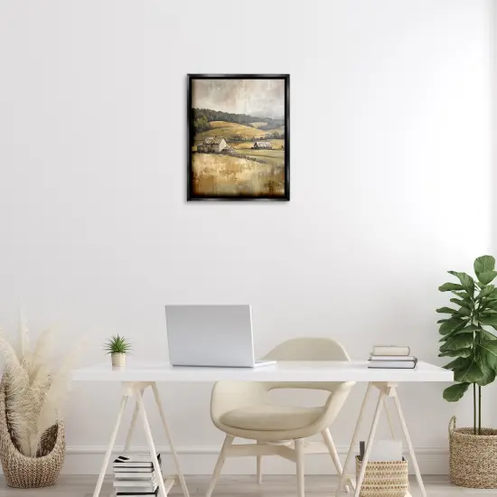 Stupell Industries Rustic Farmland & Rolling Hills Floating Frame Design by Petal Prints Design {2}