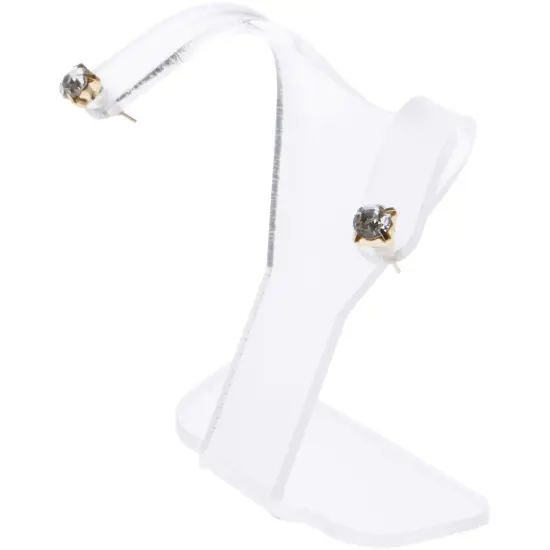 Plymor Frosted Acrylic Divided Pair Hanging Earring Display Stand, 3" W x 1.5" D x 3" H {3}