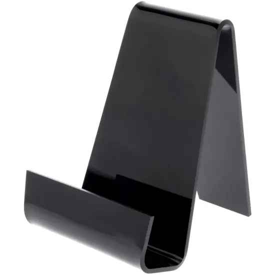 Plymor Black Acrylic Book Easel with 1.25" Ledge With Lip, 3.625" W x 4.5" D x 4.75" H {2}