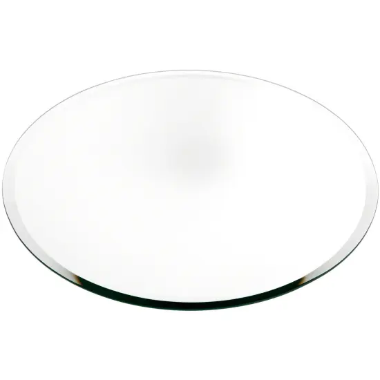 Plymor 14" Round, 5mm Thick Beveled Glass Mirror Circle {1}
