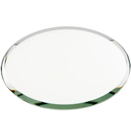 Plymor 3" Round, 3mm Thick Beveled Glass Mirror Circle {1}