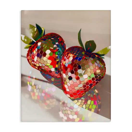 Stupell Industries Reflecting Disco Strawberries Canvas Design by Arlington Prints {1}