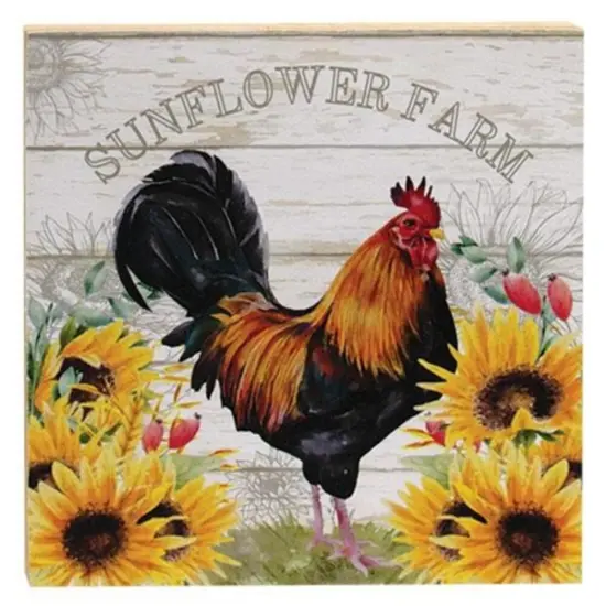Sunflower Farm Rooster Block {1}