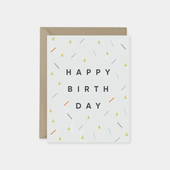 Birthday Modern Confetti Card {1}