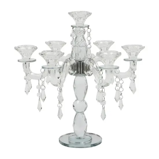 Candlestick Holder Crystal Candelabra Candlestick 7-arm Candle Holder For Party {1}