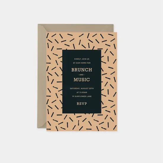 Pattern Border Brunch Invitation II {1}