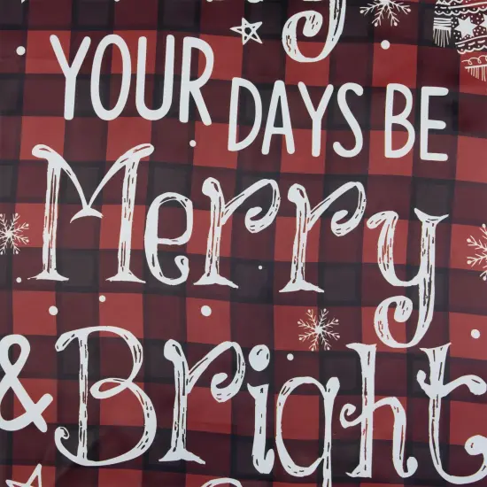 Northlight Red Buffalo Plaid Merry and Bright Christmas House Flag 28" x 40" {7}