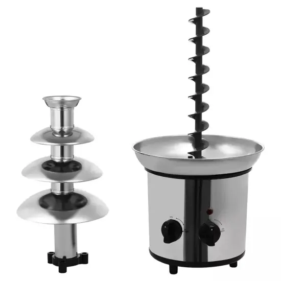 4 Tier Stainless Steel Luxury Hot Chocolate Cream Fondue Fountain Party Wedding {4}