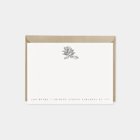 Magnolia Grandiflora Botanical Note Cards {1}