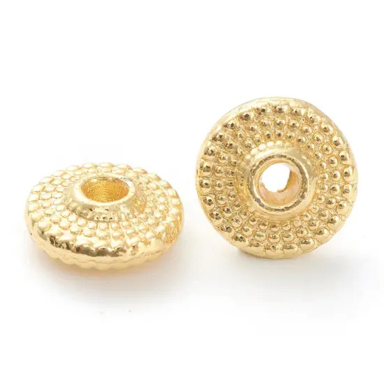*50* 8x3mm 18k Gold Plated Saucer Rondelle Spacer Beads {4}