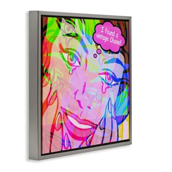 Stupell Industries Pop Style Fashionista Framed Floater Canvas Wall Art Design by Graffi*tee Studios {3}