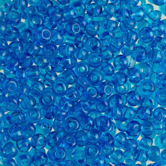 John Bead 6/0 Transparent Czech Glass Seed Beads, 100g Aqua Iris {1}