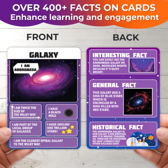 QUOKKA Puzzles for Kids Ages 8-10 - 150 Pcs Jigsaw Puzzles for 6-8 Year Olds - 400+ Facts on 50 Double-Sided Flashcards | Learn Space | Education Activity Gift - Shaped Puzzles for Toddlers 4-6 {4}