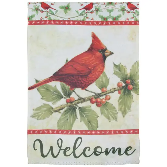 Northlight Green and Red Cardinal Christmas Outdoor Garden Flag 18" x 12.5" {3}
