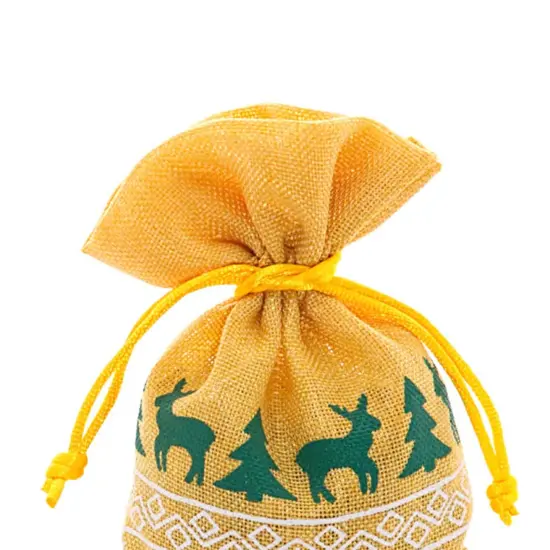 Christmas Faux Linen Bags Perfect 4&rdquo; x 6&rdquo; Size for Gifts {5}