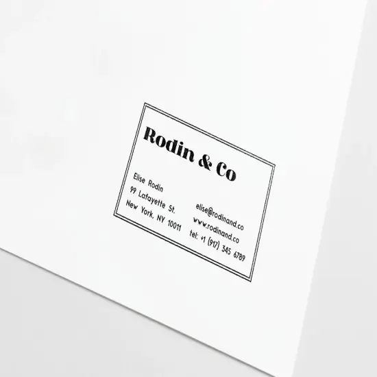 Business Card Stamp No. 17, Rubber {3}