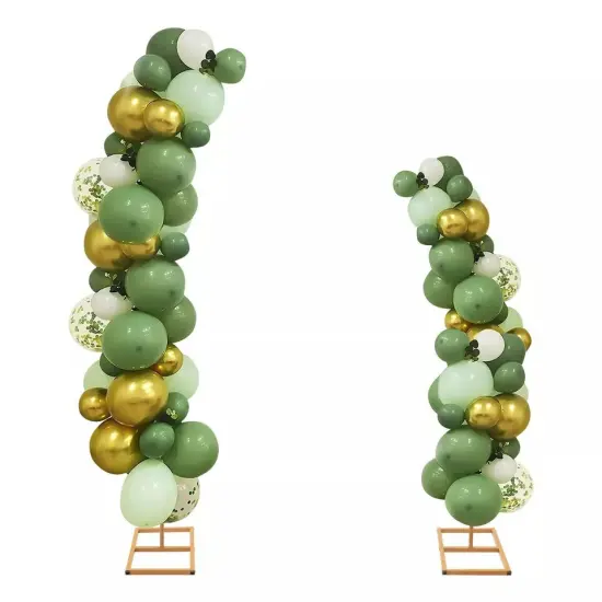 Gold Metal Floral Display Frame Curved Top Backdrop Stand Wedding Arch Events {1}