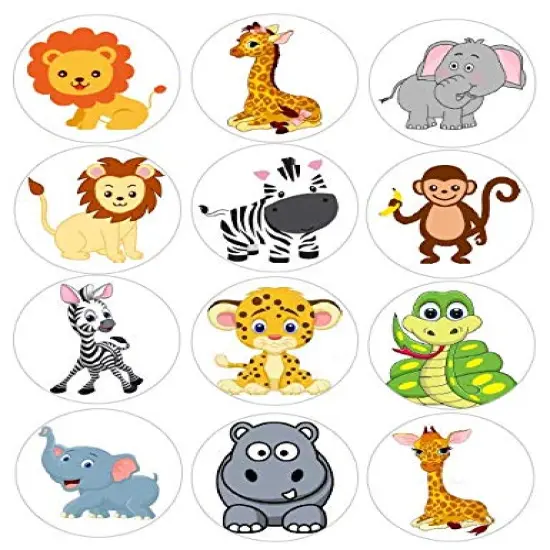 Jungle Animals Edible Cake Topper {1}
