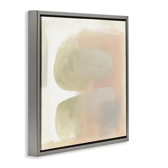 Stupell Industries Centric Neutral Shapes Framed Floater Canvas Wall Art Design by June Erica Vess {3}