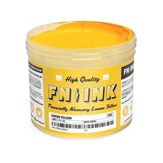 FN-INK Plastisol Screen Printing Ink Lemon Yellow {1}