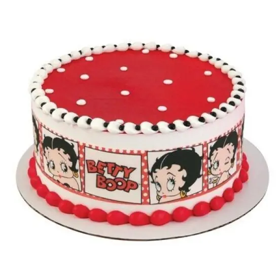 Betty Boop Birthday - Designer Strips - Edible Icing Sheet Side Strips - D58203 {1}