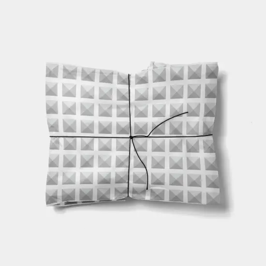 White 3D Block Gift Wrap {1}