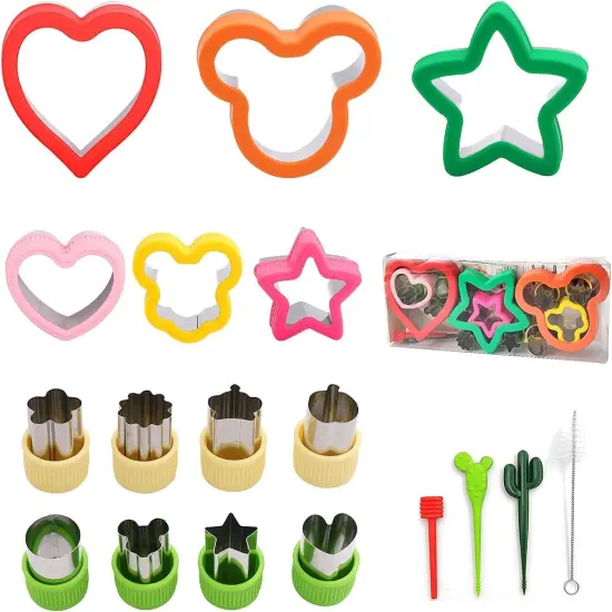 Sandwich Cutter for Kids 18 Pcs Stainless Steel Mickey Mouse Heart Star {6}
