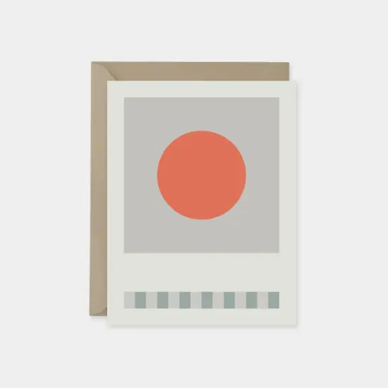 Terracotta & Gray Modern Geo Card {1}