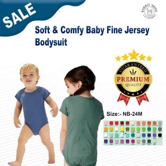 Rabbit Skins&reg; Soft & Comfy Baby Fine Jersey Bodysuit Kelly {3}