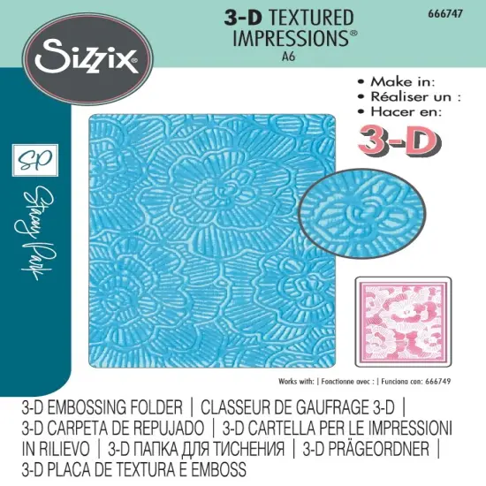 Sizzix 3D Textured Impressions Emboss Folder By Stacey Park-Sunday In The Park, Cosmopolitan {1}
